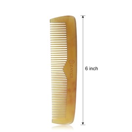 ZAYCB ZAYCB Buffalo Horn Fine Tooth Comb - Anti-Static Hair Comb - Hair Styling Detangling Comb for All Hair Types (Men, Women, Kids)