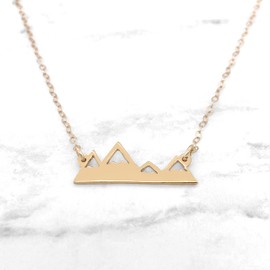 Mountain Necklace - Four Peak Mountain Necklace In Silver, Gold and Rose Gold (Gold Tone)