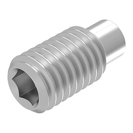 SECCARO 20 Pcs M5 x 10mm Stainless Steel V2A VA A2 DIN 915 / ISO 4028 Hex Socket Set Screw