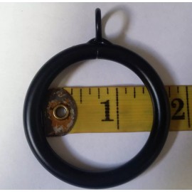 Unbranded 1-1/2" BLACK IRON drapery curtain drape rings with eyelet -  PACK of 150 Rings
