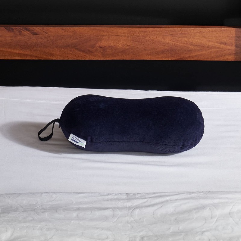 Tempur-Pedic All-Purpose Memory Foam Travel Pillow, Peanut-Shaped Lumbar Pillow for