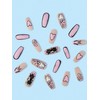 24-Piece Press On Nails, Lots of Patterns, Shapes and Colours,