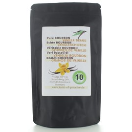 Bourbon Vanilleschoten (10 Stk. - 10-11cm) Top Gourmet Qualität - Grade A 100% natural aus Madagaskar