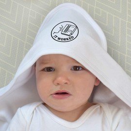 Azeeda 'Blew Into Cartridge and It Worked' Baby Hooded Towel (HT00035126)