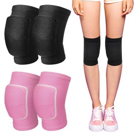 2 Pares Rodilleras Deportivas, Protector de Rodilla Baloncesto, Protección Antideslizante y Absorción de Impactos, Esponja Gruesa, Ideal para Fútbol, 