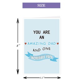 Funny Fathers Day Cards Gifts for Dad Papa, Special Papa Father's Day Card from Kids Children, Cute Gifts for Papa from Grandkids, You are an Amazing Dad Card, Papa Fathers Day Card from Daughter Son