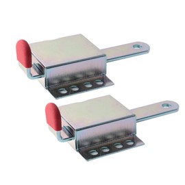 1 Pack, Heavy Duty Garage Door Locks, Color Galvanized Steel, Manual Inside Locking Latch for Garage Doors with Screws and Red Cover, Garage Door Side Lock Set (1)
