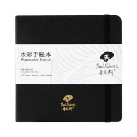 Paul Rubens 水彩紙 正方形 水彩画用紙 スケッチブック 150×150mm 20 枚 100% コットン 300g 細目 無酸 水彩日記帳 スケッチ・旅行に