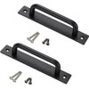 WADY 2PCS Heavy Duty Sliding Barn Door Handles, Black Aluminium