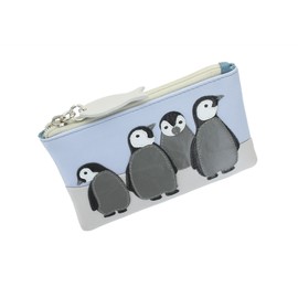 Mala Leather Ollie Collection Coin Purse with Keyring - RFID Protected 4150_3 Blue