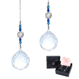 Kyvenly Suncatcher Prism Rainbow Maker Hanging Crystal Ball for Window Ornaments Home Decor Gift for Mother’s Day,Sister,Thank You Pack of 2