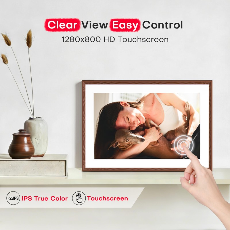 Digital Picture Frame, 10.1'' Frameo Digital Frame Wifi, 1280*800 HD