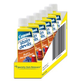 Carbona Stain Devils® #9 – Rust & Perspiration | Professional Strength Laundry Stain Remover | Multi-Fabric Cleaner | Safe On Skin & Washable Fabrics | 1.7 Fl Oz, 6 Pack