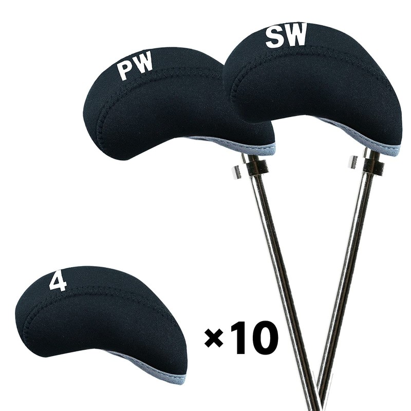 Golf Iron Head Covers with Number Printed Value 10 Pcs/Set,