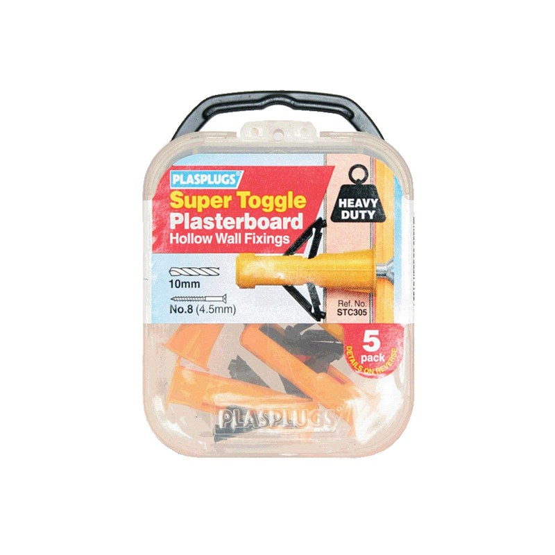 Plasplug STC310 Super Toggle Heavy-Duty Anchors (Pack of 10)