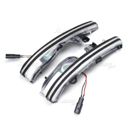 ZTT For Lexus LS 2018-2024 Smoked Sequential LED Clear Mirror Lamp Turn Signal Light