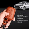Tukellen for Key Fob Cover Genuine Leather with Keychain,Leather Key