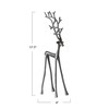 Creative Co-Op Thin Shaped Cast Aluminum Reindeer, Gunmetal Finish
