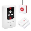 2-in-1 Kit-Elderly SOS Call Panic Button Waterproof Caregiver Pager Nurse
