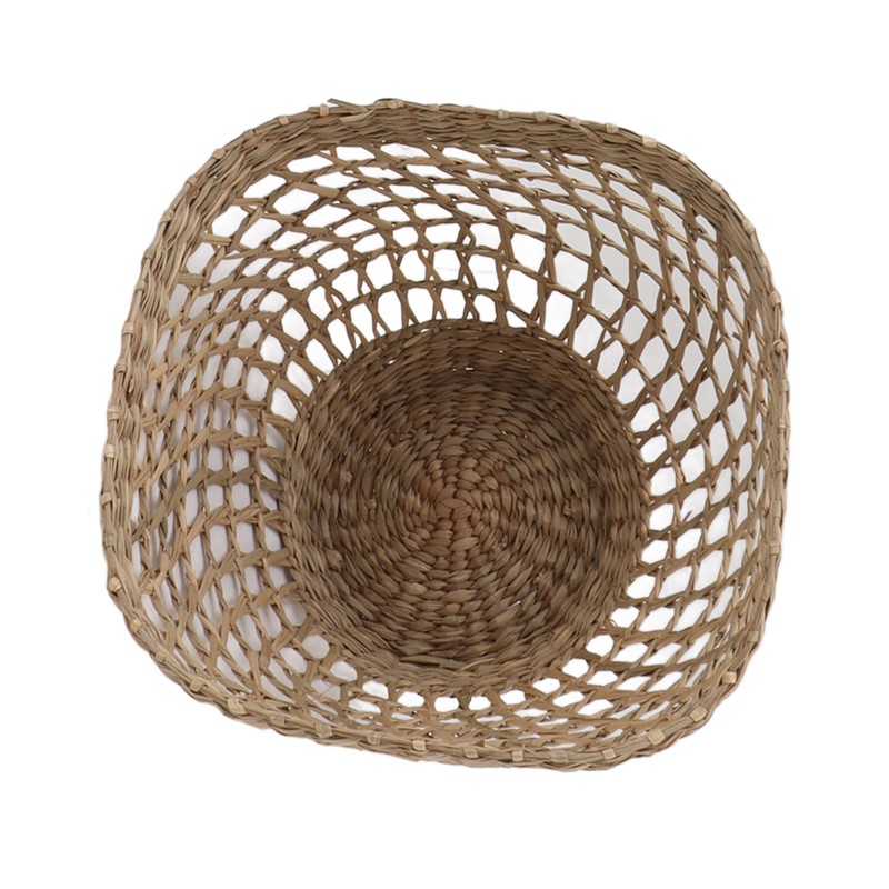 2PCS Woven Basket Handwoven Sea Grass Storage Basket for Flower