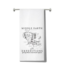 G2TUP Middle Earth Kitchen Towel Middle Earth Map Gifts Lord Rings Gifts Middle Earth Kitchen Gifts (Middle Earth)