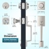 Calzibeno Brushed Nickel Front Door Handle and Deadbolt Set, Front