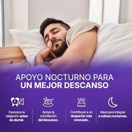 Noctazen | Valeriana, Pasiflora, GABA | Suplemento alimenticio de Rutina Nocturna | Apoyo de Sueño y Descanso Reparador | No crea hábito | 60 Cápsulas
