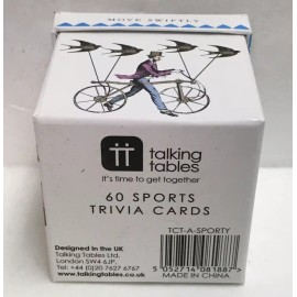 GAME Talking Tables Facts & Fun EXTRAORDINARY SPORT TRIVIA 60 Cards Designed in UK
