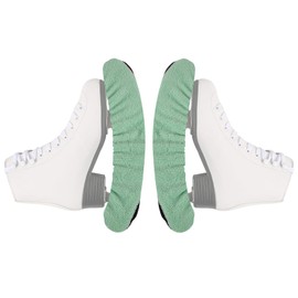 HJSSAA Ice Skate Blade Covers,Skate Guards for Ice Skates,1 Pair Skate Covers,Figure Skates and Ice Skates,Skating Soakers Cover Blades for Kids Youth Adult (Grün, S)