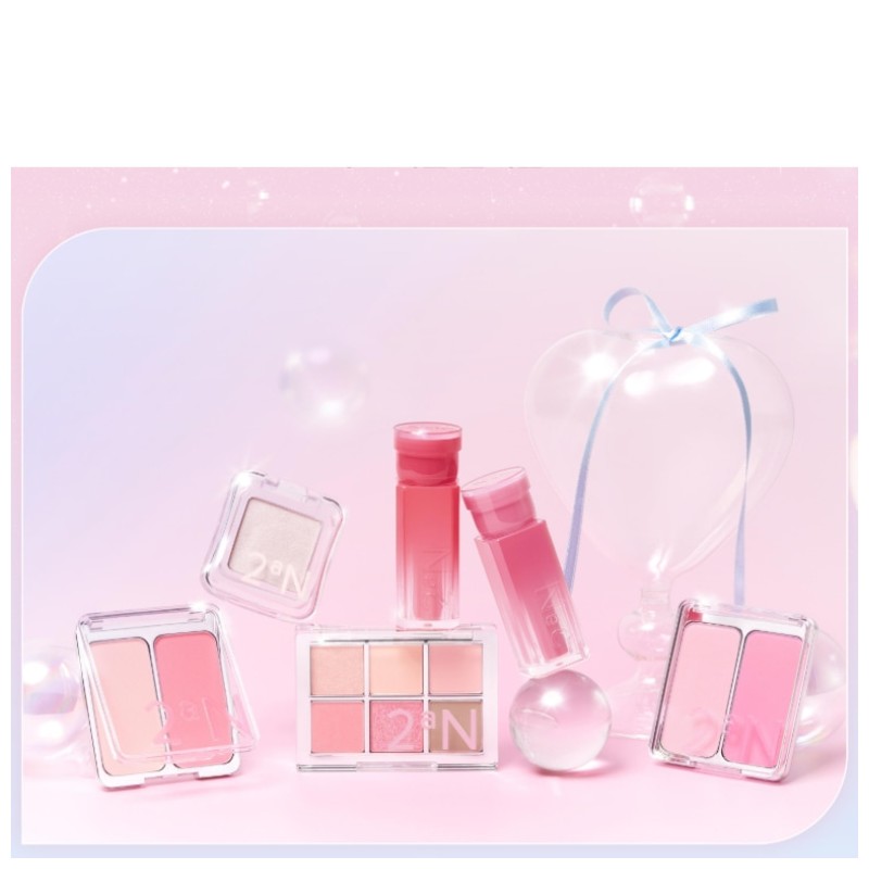 2AN Dual Cheek & GiftSpecial Set 2items, Shade:17 Bubble Heart(+Heart