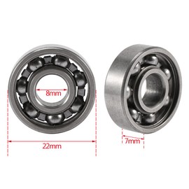 10pcs Mini 608 Ball Bearing, 8 * 22 * 7mm Bearings and Bit-Repair Parts Bearings Steel Bearing for Fingertip Toy