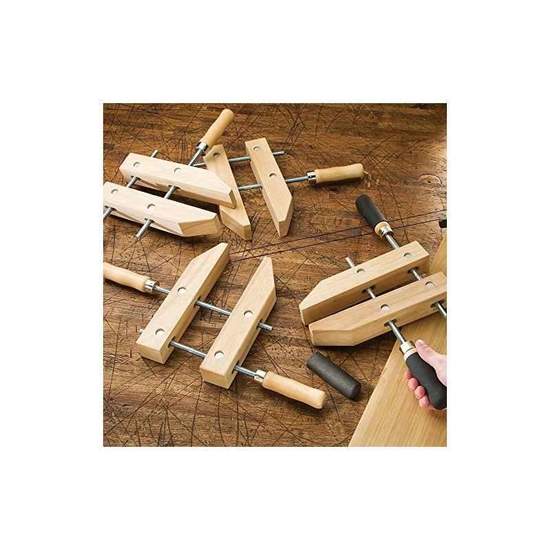 12” Wooden Handscrew Clamp - Angled Jaws & Screw Clamps