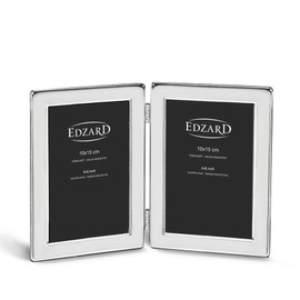 Edzard Photo Frame Salerno, 4x6 inch (10x15 cm), Silver Plated Picture Frame, Tarnish Protected