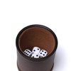 5 Pack PU Leather Dice Cups Felt Lining Quiet Shaker