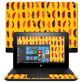 MightySkins Skin Compatible with HP x360 Convertible 11" (2017) – Feathers | Protective, Durable, and Unique Vinyl Decal wrap Cover | Easy to Apply, Remove, and Change Styles | Made in The USA