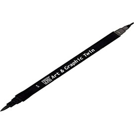 Kuretake ZIG Art and Graphic Twin Tip Bürste Marker 074 Grey