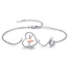 Palpitate Ballerina Bracelet for Women 925 Sterling Silver Heart Bracelet