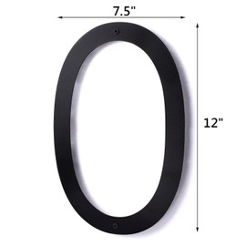 SKLK-SEL 12 Inch Modern House Numbers For Outside,Metal Large House Numbers for Outside,Address Numbers For House Matte Black Outdoor Floating Flush Mount Vertical Horizontal Aluminum Home Address