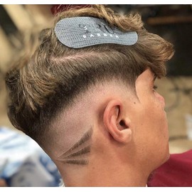 TRU BARBER HAIR GRIPPERS ® 2 COLORS BUNDLE PACK 4 PCS for Men and Women - Salon and Barber, Hair Clips for Styling, Hair holder Grips (Blue/Grey)