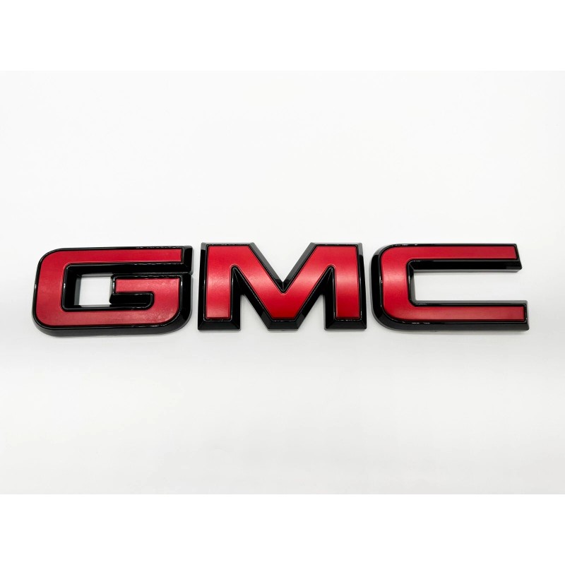 Auto Front Rear GMC Red Black Emblem Overlay 2019-2022 GMC