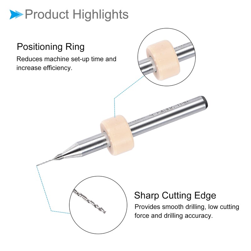 CoCud Micro PCB Drills 0.2mm Advanced Tungsten Carbide PCB Bits