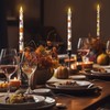Nuanchu 6 Pcs Thanksgiving Flameless Taper Candles 10.6" LED Fall