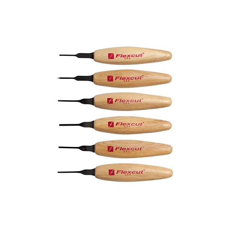 Flexcut Wood Carving Tools 1.5mm Mixed Profile Micro Tool Set