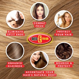 Red-E To Go All-in-One Hair Repair Treatment Spray Leave-In - Instant Serum-Control Frizz, Eliminate Split Ends, Condition + Nourish - Botanical Fusion, Protect when Ironing, For All Hair Types (8oz)
