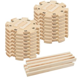 LECEHIVO 18 Pcs Dominoes Mexican Train Hub Domino Chicken Foot Combo Trays Holders Organizer with 16 Pieces Wooden Domino Racks Do Not Contain Dominoes for Xmas and New Year