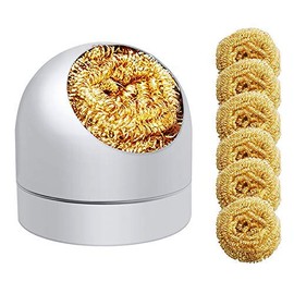 Detergente Per Punte Di Saldatura Detergente Per Punte In Ottone Kit e 6pcs Sfera In Ottone Per Cavi Con Supporto Per Gusci Di Sfere 1pc Per La Pulizia Di Ferri e Punte Per Saldatura