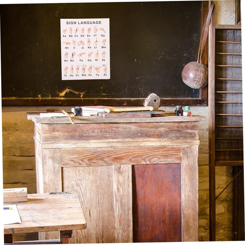 TEHAUX 8 Sheets Gesture Language Learning Posters Fun Classroom Decor