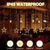 Kimuwote Light Curtain Christmas Lighting Window with Remote Control Timer,