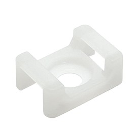 100 Pcs 6mm/0.24in Cable Zip Tie Saddle Type Mounts Base,Wire Cable Clips Organizer Holders Clamps,Wire Clips Anchor Management Fastener(White)