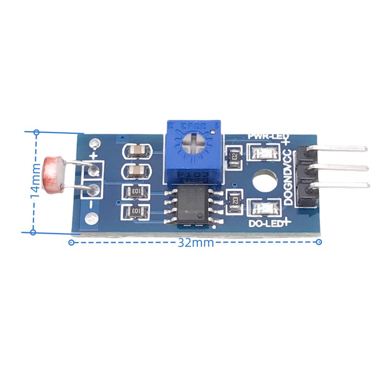 MTDELE 12Pcs Photoresistor Light Sensor 3Pin 3.3V-5V 5MM LDR LM393